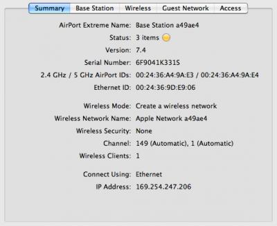 airport extreme. In the AirPort pane#39;s Wireless