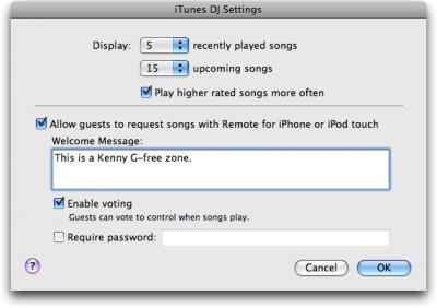 iTunes-DJ-settings